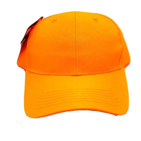 Signatures Bright Neon Orange Hunting Safety Baseball Hat Cap NOS NEW (J3) - Picture 2 of 5